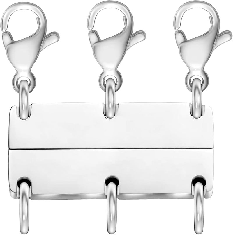 MKCYD Multi Necklace Layering Clasp Strong Magnetic Clasps, Gold and Silver Necklace Separator for Layering, Multiple Jewelry Closures for Layered Look - Image 1